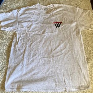 White bball pain t shirt